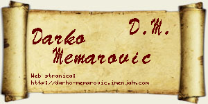 Darko Memarović vizit kartica